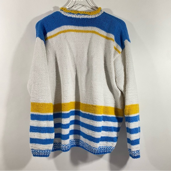 Handmade knit sweater sailboat Colorblock vintage - Picture 6 of 6